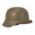 Original German WWII M42 Single Decal Army Heer Helmet with 58cm Liner & Chinstrap - stamped EF66 Original Items