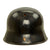 Original German Pre-WWII M34 Square Dip Double Decal Police Helmet Converted from Fire Helmet Original Items