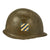 Original U.S. WWII 3rd Infantry Division Lieutenant’s M1 Swivel Bale Helmet with Westinghouse Liner Original Items