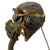 Original U.S. WWII Army Air Force Aviator Flight Helmet Set - Polaroid B-8 Goggles, A-14 Mask, A-11 Helmet Original Items