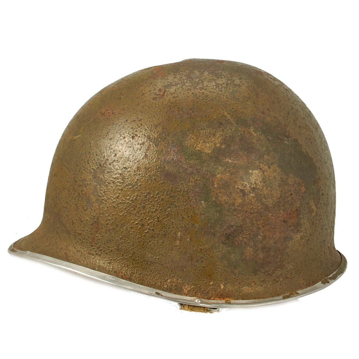 Original U.S. WWII Named 36th Division M1 Fixed Bale Helmet with
