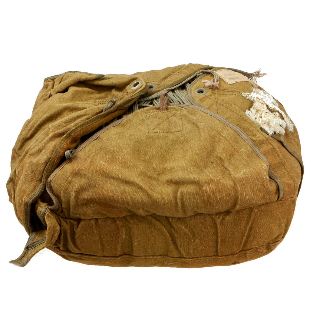 Original German WWII Luftwaffe Fallschirmjäger Paratrooper RZ20 Camouflage Parachute Brought Home by U.S. 27th AIB Commander Major Murray Deevers - Battle of Remagen Original Items