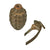 Original U.S. WWII Inert MkII Pineapple Grenade with Yellow Ring & M10A2 Fuze Original Items