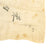 Original Japanese WWII Hand Painted Cloth Good Luck Flag With Multiple Temple Stamps - 29" x 42" Original Items