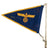 Original German WWII Navy Kriegsmarine Officer Vehicle Staff Car Fender Pennant Flag with Pole - 12.5" x 8" Original Items