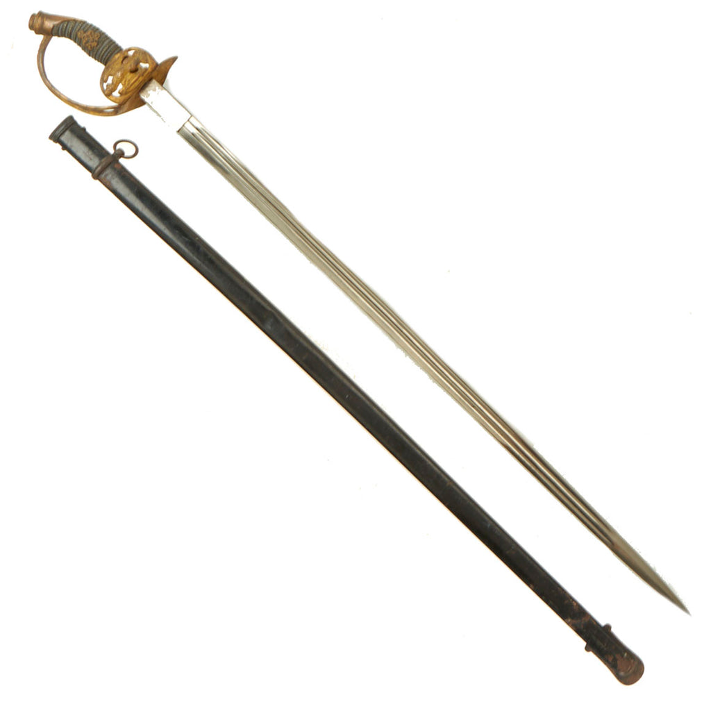 Original Imperial German WWI Model 1889 Prussian Infantry Officer Sword with Scabbard Original Items