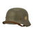 Original German WWII Extra Large M35 Single Decal Army Heer Helmet with 60cm Liner - NS68 Original Items