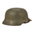 Original German WWII Extra Large M35 Single Decal Army Heer Helmet with 60cm Liner - NS68 Original Items