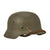 Original German WWII Extra Large M35 Single Decal Army Heer Helmet with 60cm Liner - NS68 Original Items