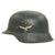 Original German WWII M42 Single Decal Luftwaffe Helmet Shell with Size 59cm Liner Band - ET66 Original Items