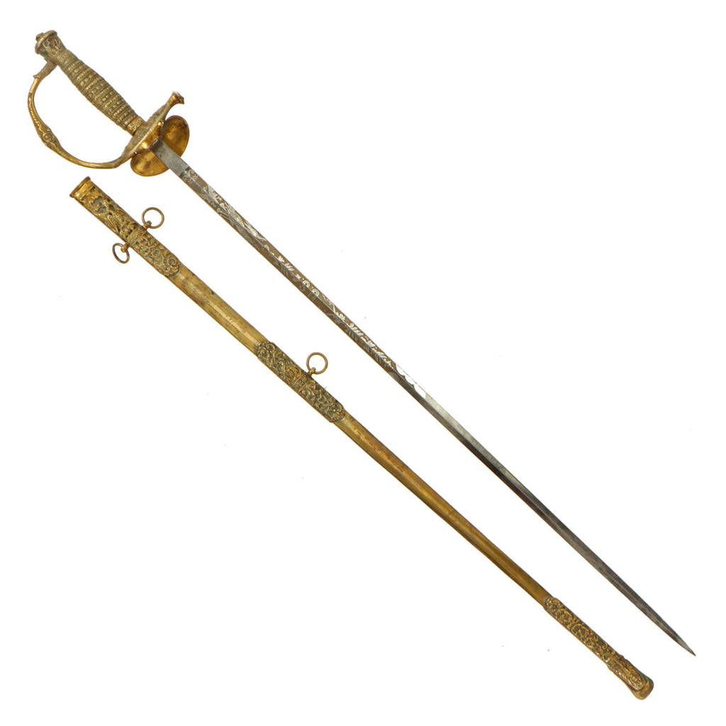 Original U.S. Exquisite G.A.R. Presentation M1860 Army Staff and Field Officer Sword with Engraved Blade Named to James J. Butler Original Items