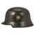 Original German WWII M34 Square Dip NSDAP Double Decal Civic Police Steel Helmet - Ordnungspolizei Original Items