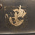 Original German WWII Beaded M35 NSDAP Double Decal Civic Police Steel Helmet - marked EF66 Original Items