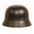 Original German WWII Beaded M35 NSDAP Double Decal Civic Police Steel Helmet - marked EF66 Original Items