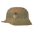 Original German WWII M18 Transitional Army Single Decal Helmet with Liner - Size 66 Shell Original Items