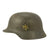 Original German WWII Army Heer M35 Service Worn Single Decal Helmet with 1942 Dated Liner - ET64 Original Items
