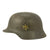 Original German WWII Army Heer M35 Service Worn Single Decal Helmet with 1942 Dated Liner - ET64 Original Items