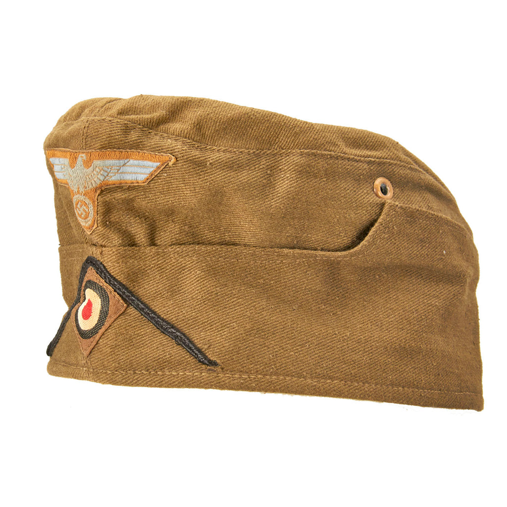 Original German WWII DAK Afrikakorps Pioneer EM-NCO Overseas Cap by Hans Brandt - dated 1942 - Size 53 Original Items