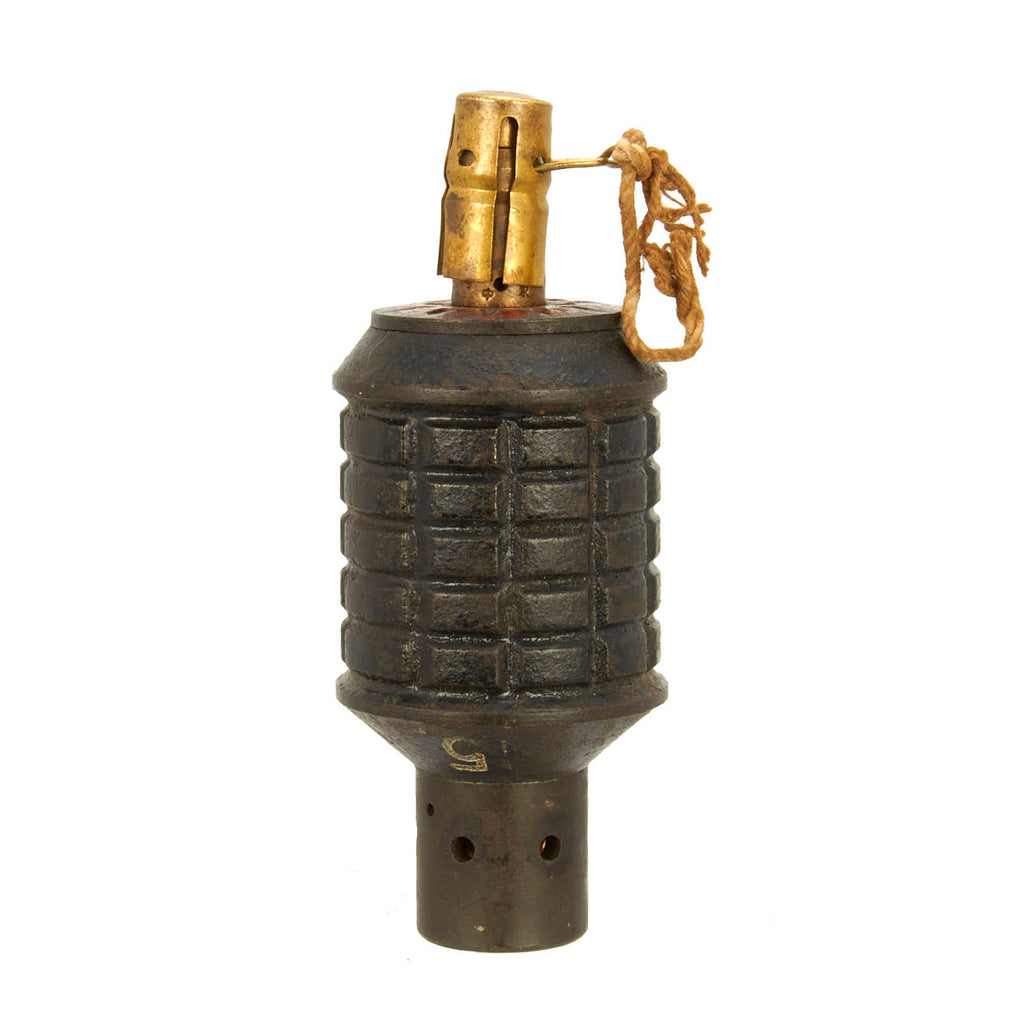 Original Japanese WWII Type 91 Hand Fragmentation Grenade dated 1938 with Booster - Inert Original Items