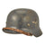 Original German WWII Luftwaffe M35 Double Decal Helmet with Size 58 Liner & Chinstrap - marked SE66 Original Items