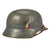 Original German WWII Luftwaffe M35 Double Decal Helmet with Size 58 Liner & Chinstrap - marked SE66 Original Items