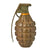 Original U.S. WWII Inert MkII Pineapple Grenade with H.E. Yellow Ring & Fuse Original Items