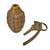Original U.S. WWII Inert MkII Pineapple Grenade with H.E. Yellow Ring & Fuse Original Items