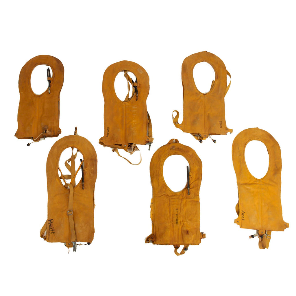 Original U.S. WWII Mae West Vest Lot Used In “Baa Baa Black Sheep” Series Based on the USMC Black Sheep Squadron - 6 Vests Used By Main Characters Original Items