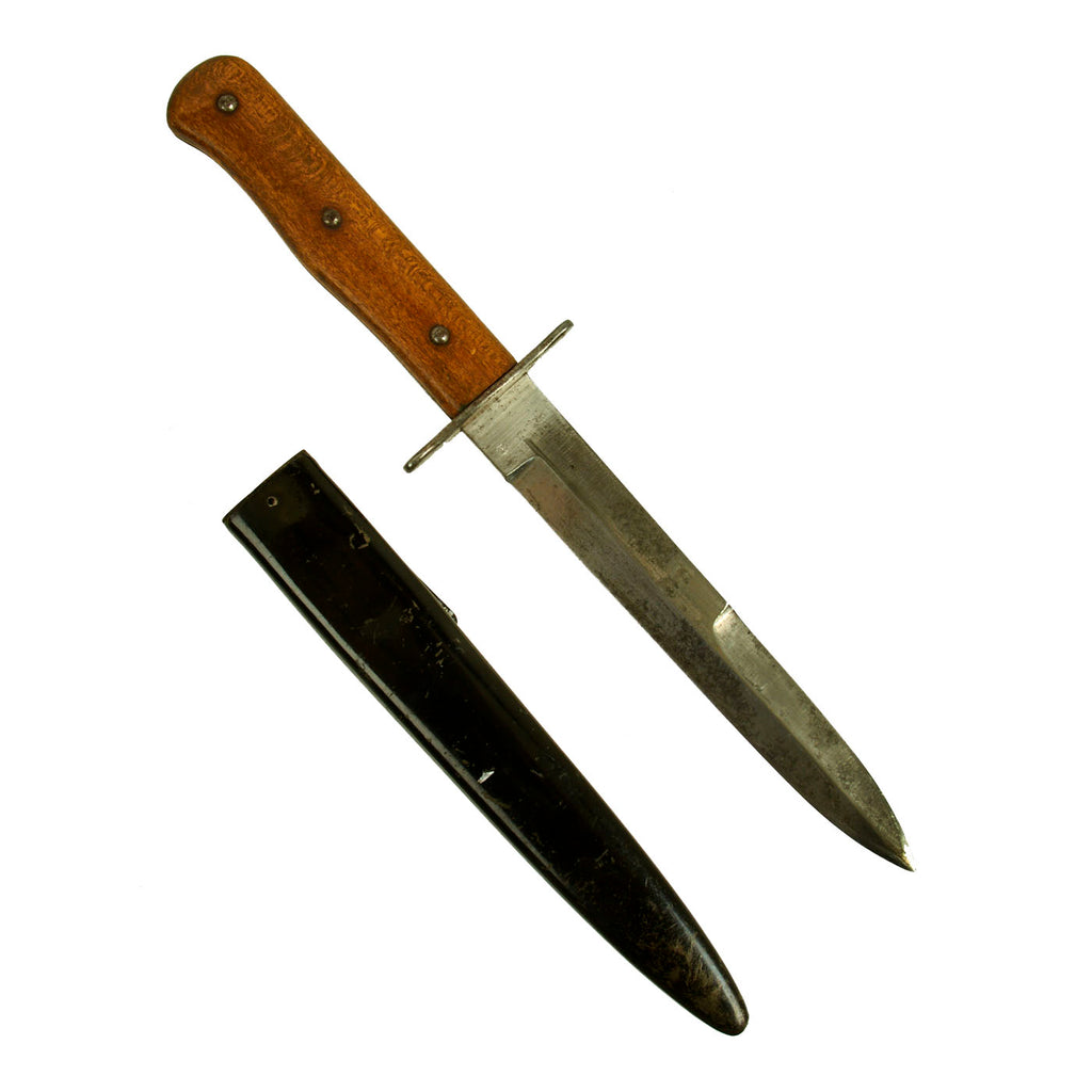 Original German WWII Luftwaffe Fallschirmjäger Fighting Knife - Weimar Eagle 6 Marked Original Items