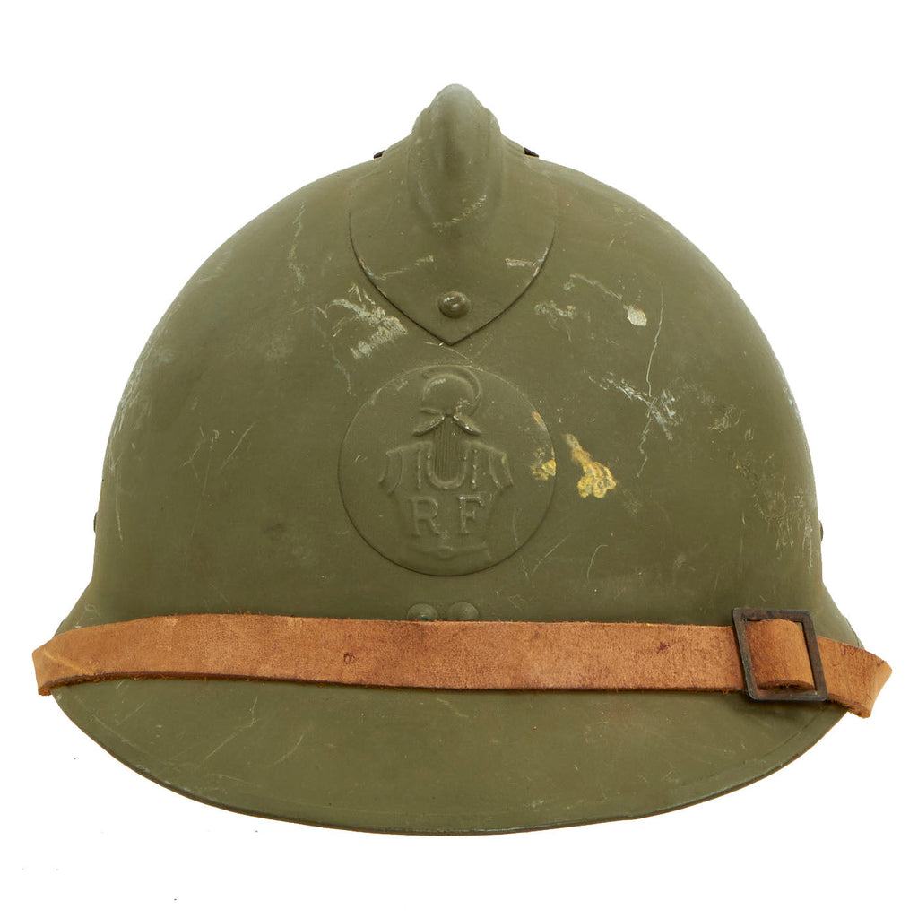 Original French WWII M26 Adrian Helmet for Engineer Troops - In Mint/Unissued Condition! Original Items