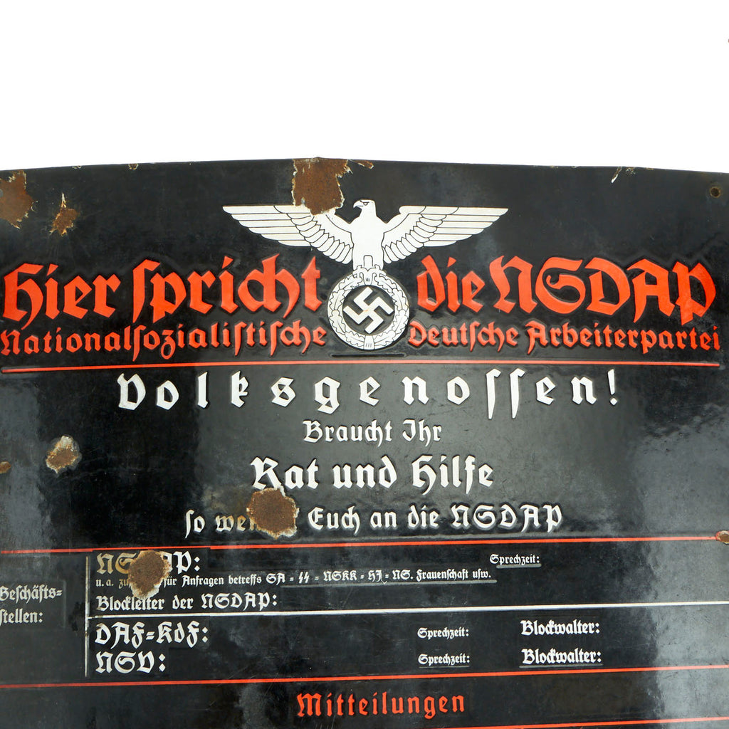 Original German WWII Enameled Steel 