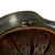 Original German WWII Luftwaffe M35 Double Decal Steel Helmet with Liner & Chinstrap - marked EF64 Original Items