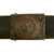 Original German WWII Kriegsmarine Coastal Artillery EM/NCO Leather Belt with Steel Buckle Original Items