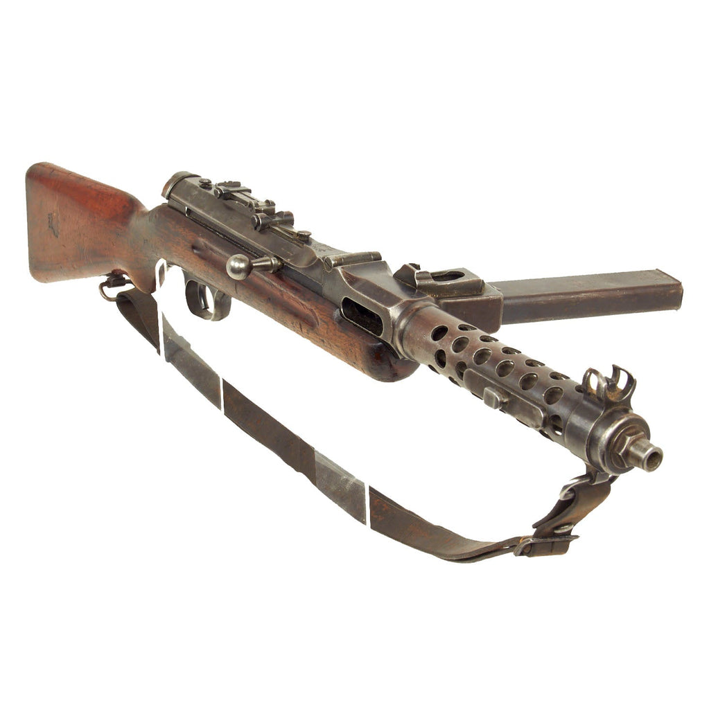 Original German WWII 1942 Dated Waffenamt Marked Portuguese Contract MP34(ö) Steyr Solothurn Display Gun with Magazine & Sling Original Items