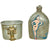Original U.S. WWII Named M-1910 Canteen Personalized With Painted Pinup Girl with Cup and M-1917 Dismounted Cover - All 3 Items Named To T/Sgt Leslie R. Miller Original Items