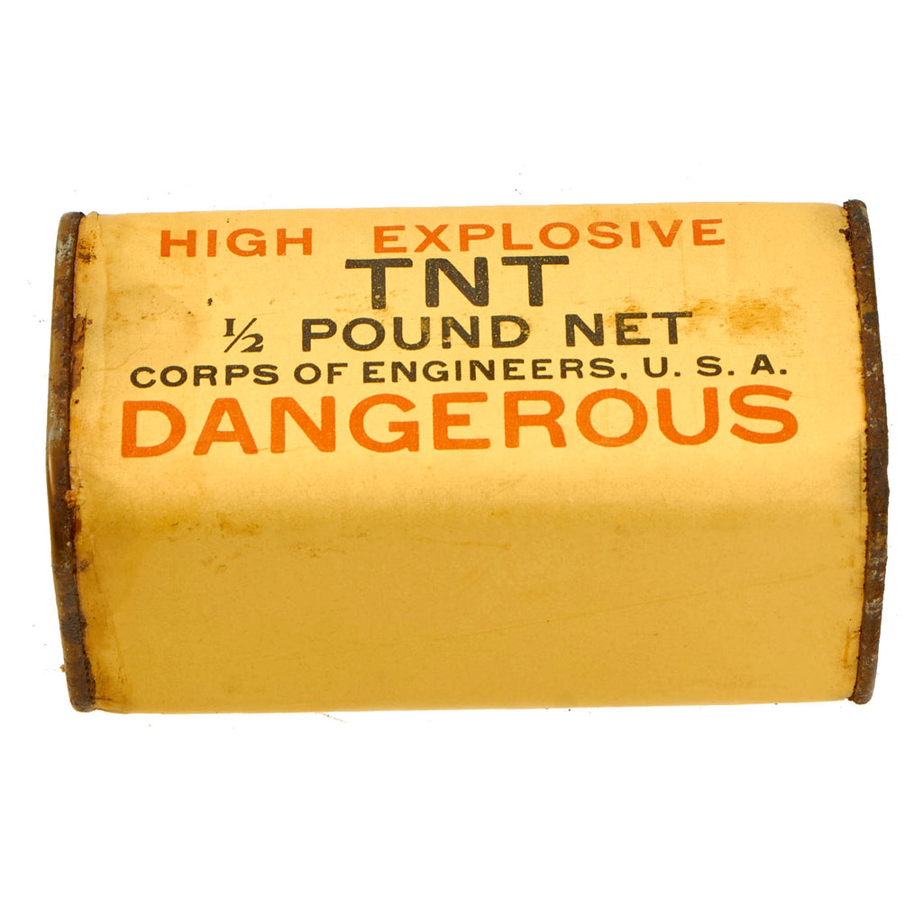 Original U.S. WWII Corps of Engineers High Explosive TNT 1/2 Pound Block - INERT Original Items