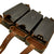 Original German WWII Matched Set of Two Black Leather Mauser 98k Triple Pouches by Kurt Seidel of Berlin Original Items