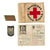 Original German WWII Named DRK Red Cross Grouping with Armband, ID Card, Collar Device and Patch - Countess Wrangel Original Items