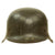 Original German WWII M42 Single Decal Army Heer Helmet with Torn 58cm Liner & Chinstrap - stamped ckl66 Original Items