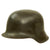 Original German WWII M42 Single Decal Army Heer Helmet with Torn 58cm Liner & Chinstrap - stamped ckl66 Original Items