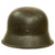 Original German WWII M42 Single Decal Army Heer Helmet with Torn 58cm Liner & Chinstrap - stamped ckl66 Original Items