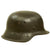 Original German WWII M42 Single Decal Army Heer Helmet with Torn 58cm Liner & Chinstrap - stamped ckl66 Original Items