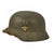 Original German WWII Double Decal NSDAP Civic Police M40 Steel Combat Helmet - marked Q64 Original Items
