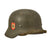 Original German WWII Double Decal NSDAP Civic Police M40 Steel Combat Helmet - marked Q64 Original Items