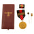 Original German WWII Cased 1 October 1938 Commemorative Sudetenland Medal with Prague Castle Bar, Ribbon & 2 Stick Pins - 4 Items Original Items