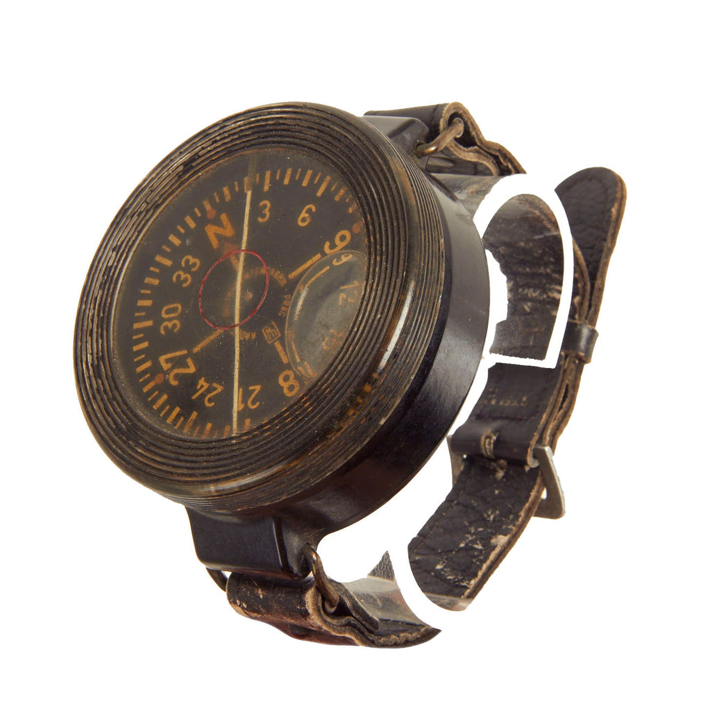 Original German WWII Luftwaffe Aviator Early Model AK 39 Wrist Compass by Kadlec Original Items