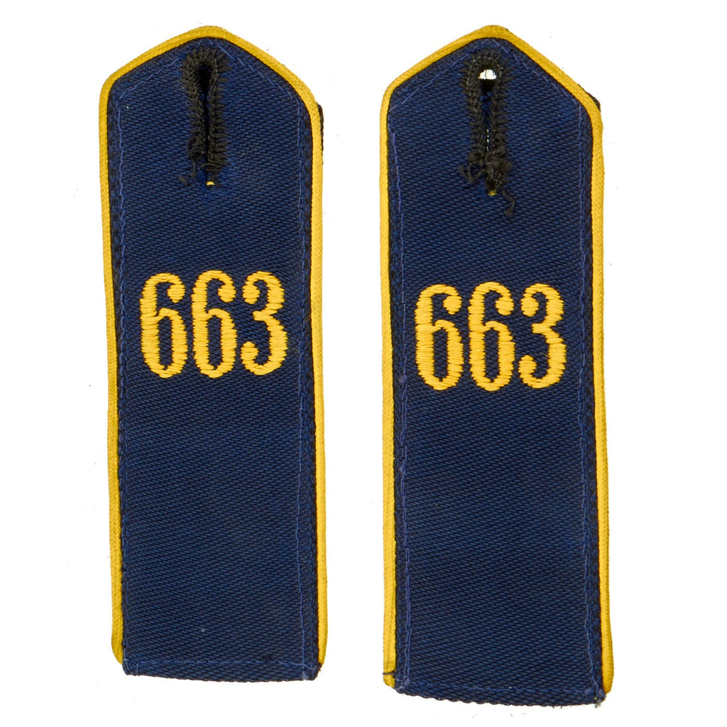 Original German WWII Marine HJ Unit 663 Soldat Shoulder Boards With RZM Tag - Unissued Original Items