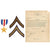 Original U.S. WWII Operation Husky Silver Star Medal With Citation and (2) PFC Chevrons - PFC John Szczurek Original Items