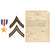 Original U.S. WWII Operation Husky Silver Star Medal With Citation and (2) PFC Chevrons - PFC John Szczurek Original Items