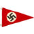 Original German WWII Set of Three Vehicle Pennant Flags - Two NSDAP and One HJ Youth Organization Original Items